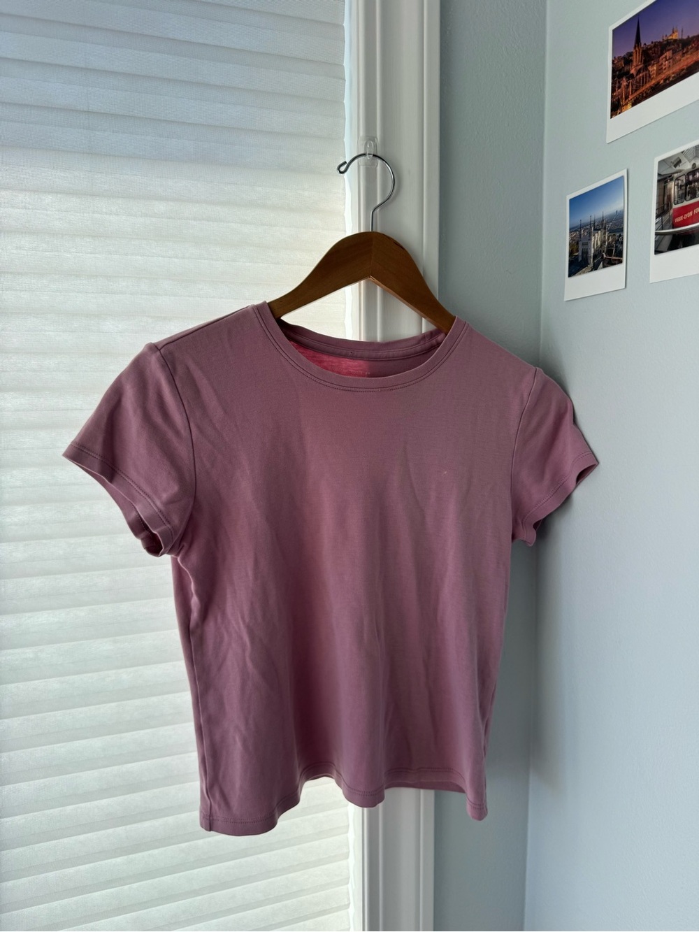 Mauve/Pink Basic Crewneck Tee/Baby tee - Women